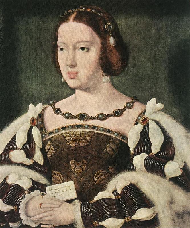 CLEVE, Joos van Portrait of Eleonora, Queen of France  fdg France oil painting art